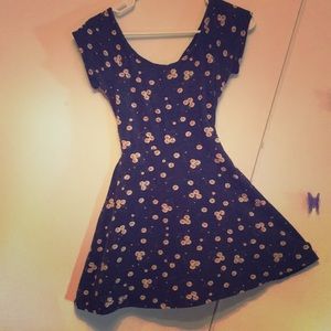 Floral cross back skater dress.